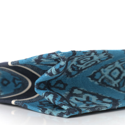 Christian Dior Canvas Embroidered Paisley Medium Book Tote Blue Multicolor 9 of 10