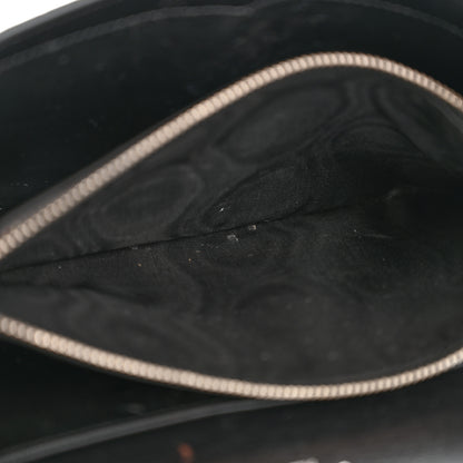 Saint Laurent Calfskin Crocodile Embossed Monogram Mini Uptown Crossbody Black 12 of 16