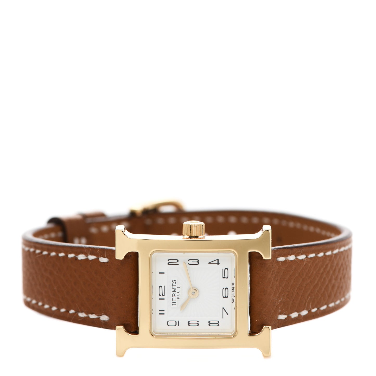 Stainless Steel Epsom 17.2mm Heure H Hour Quartz Watch Gold