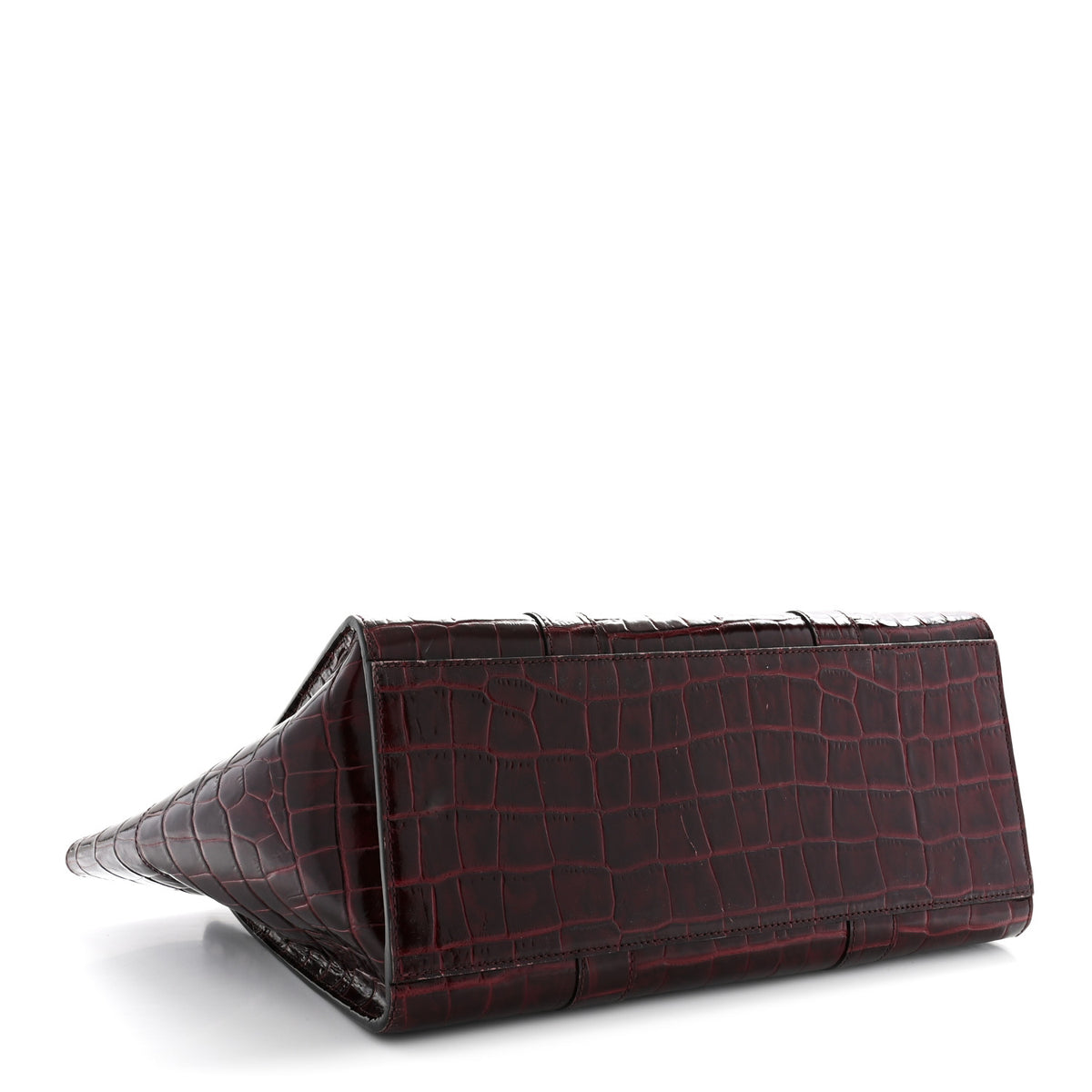 Crocodile Embossed Calfskin Bayswater Oxblood