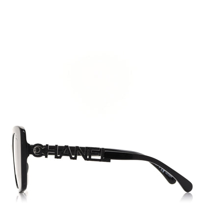 Chanel Acetate Strass Polarized Square Sunglasses 5422-B Black 3 of 7