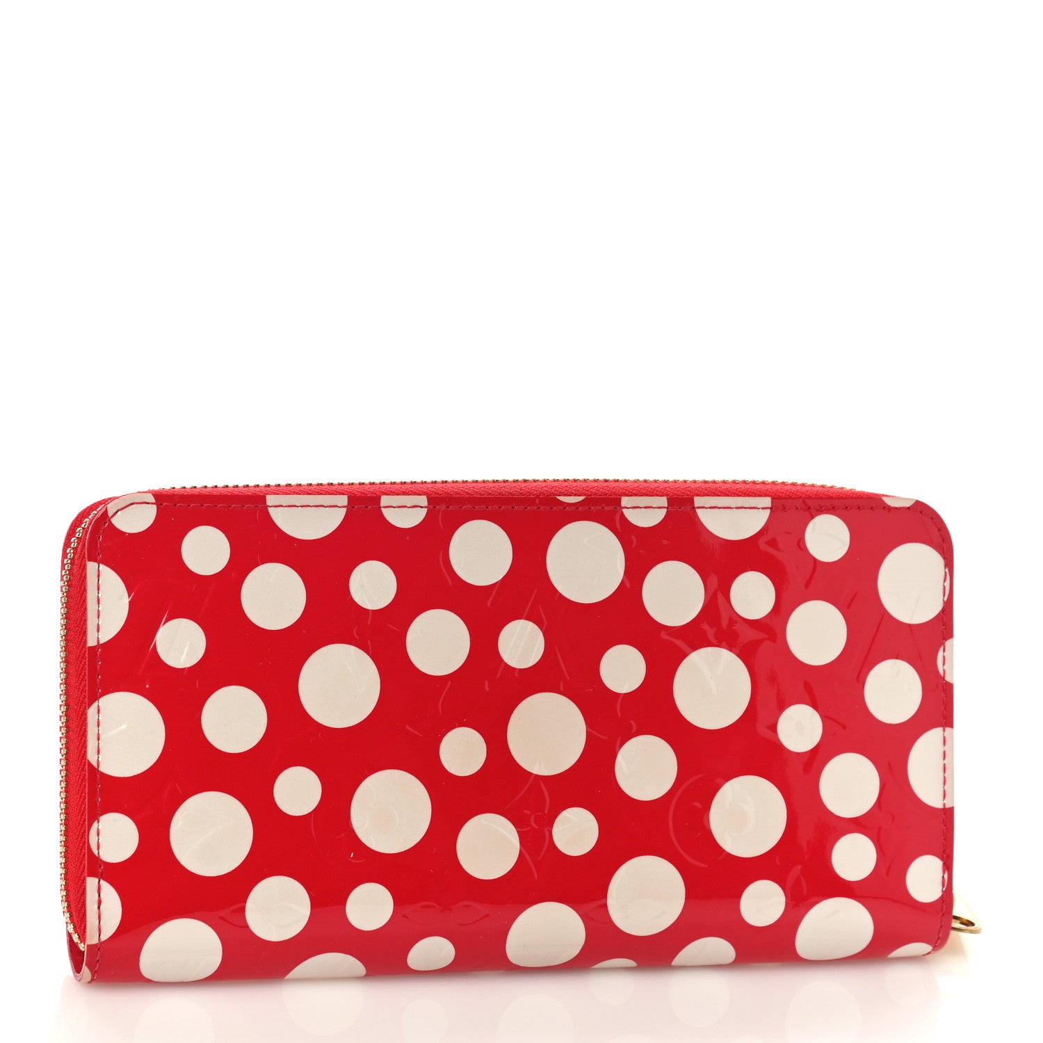 Louis Vuitton Vernis Kusama Infinity Dots Zippy Wallet Red 3 of 9
