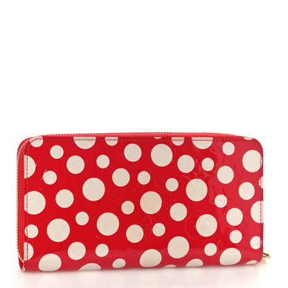 Louis Vuitton Vernis Kusama Infinity Dots Zippy Wallet Red 3 of 9