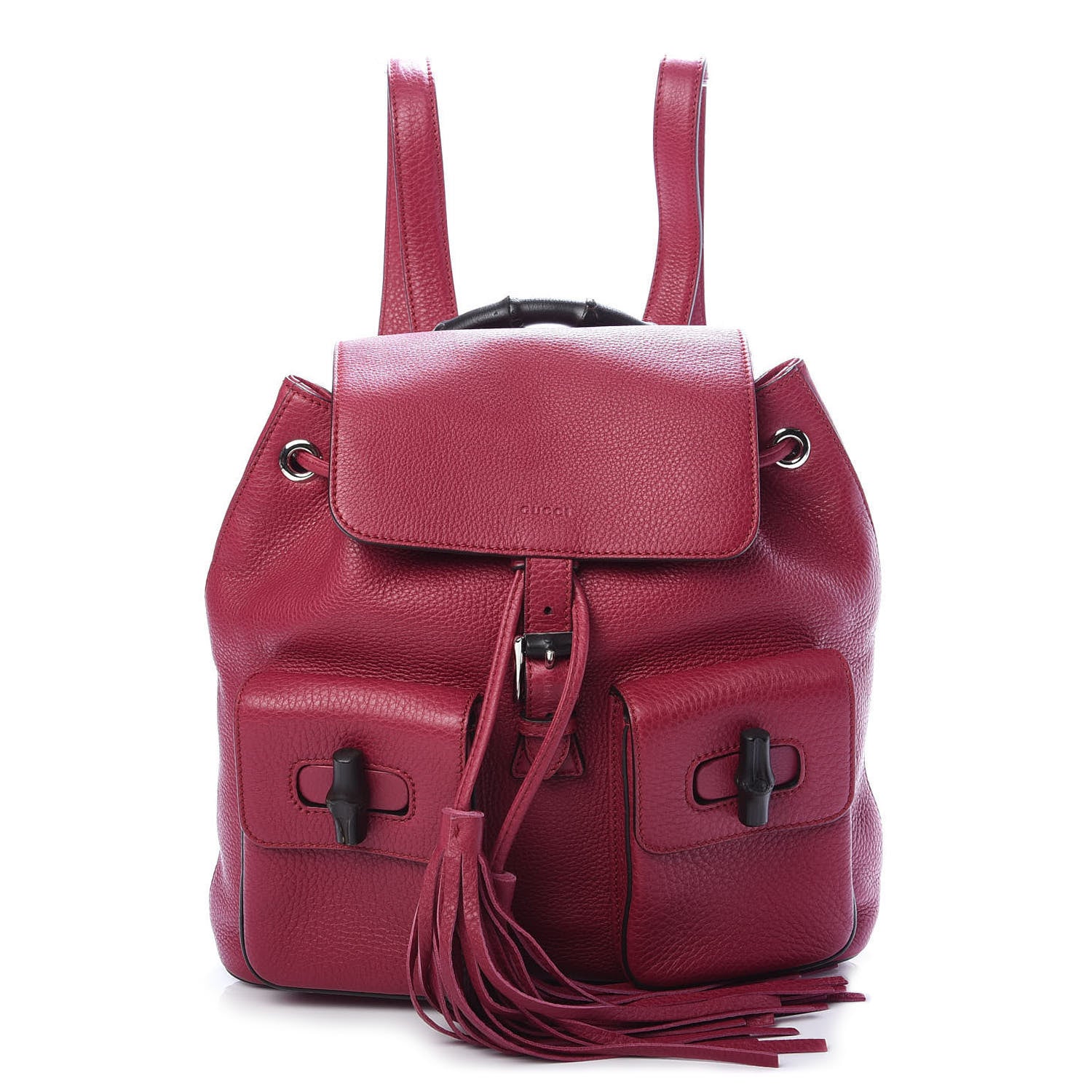 Gucci Cellarius Calfskin Medium Bamboo Backpack Petunia 1 of 8