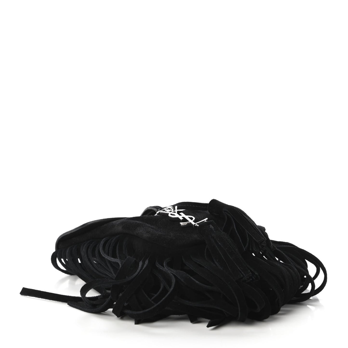 Suede Fringe Toy Monogram Anita Crossbody Bag Black