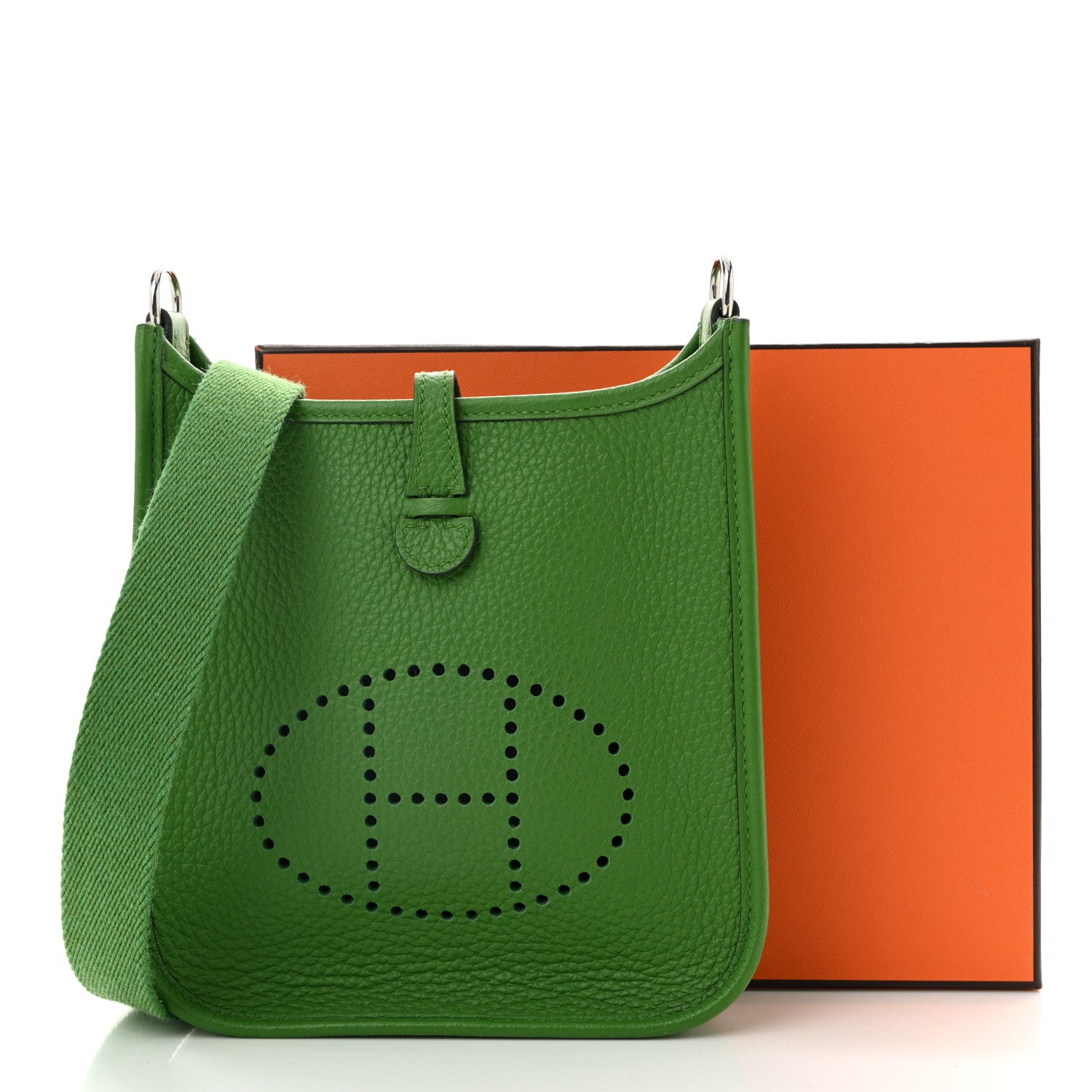 Hermes Taurillon Clemence Amazone Evelyne TPM Vert Yucca 11 of 11