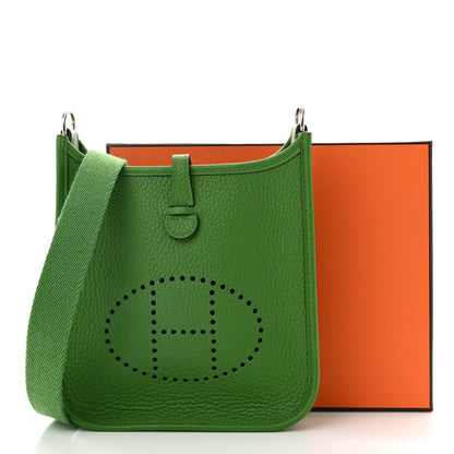 Hermes Taurillon Clemence Amazone Evelyne TPM Vert Yucca 11 of 11