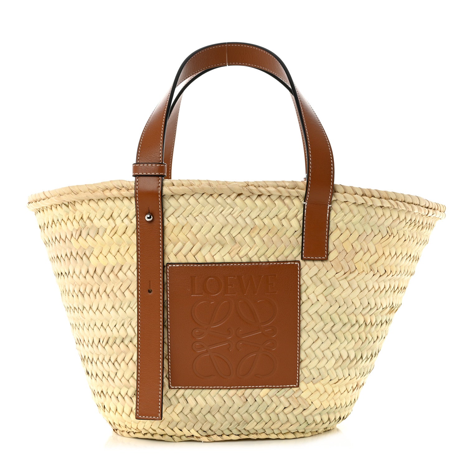 Loewe Raffia Basket Tote Bag Natural Tan 1 of 10