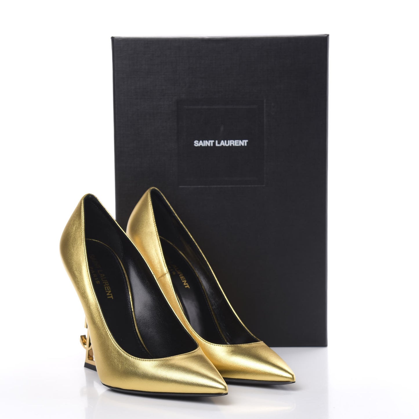 Calfskin Opyum 100 Pumps 38 Gold