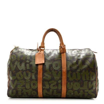 Louis Vuitton Graffiti Keepall 50 Kaki 1 of 17