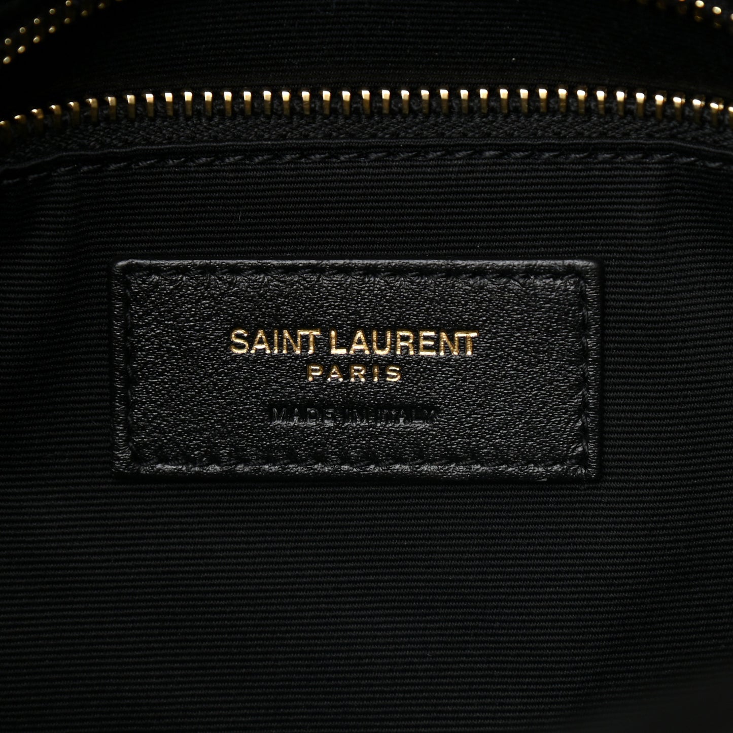 Lambskin Quilted Small Loulou Puffer Monogram Chain Satchel Black