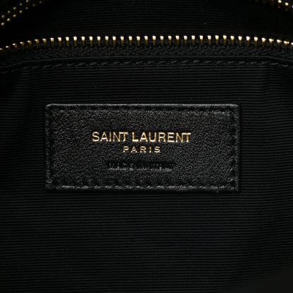 Saint Laurent Lambskin Quilted Small Loulou Puffer Monogram Chain Satchel Black 6 of 9