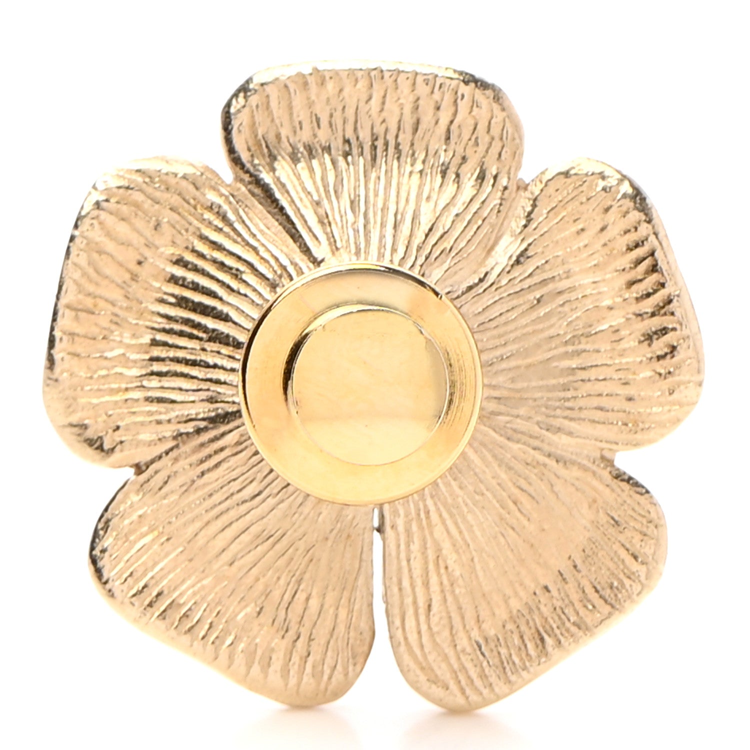 Chanel Crystal Pearl Camellia CC Brooch Gold 3 of 5