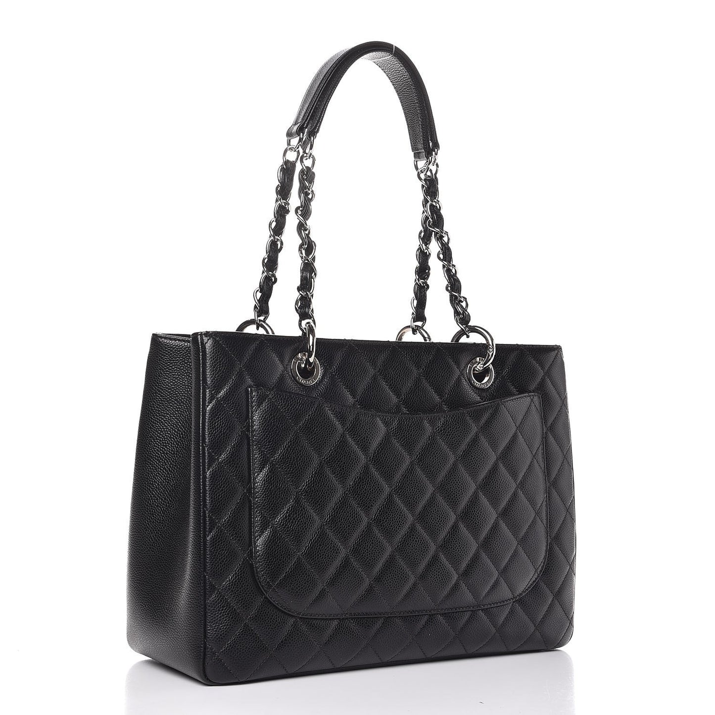 Caviar Quilted Grand Shopping Tote GST Black