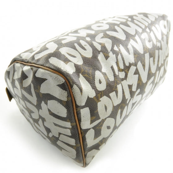 Louis Vuitton Monogram Graffiti Speedy 30 Silver 5 of 9