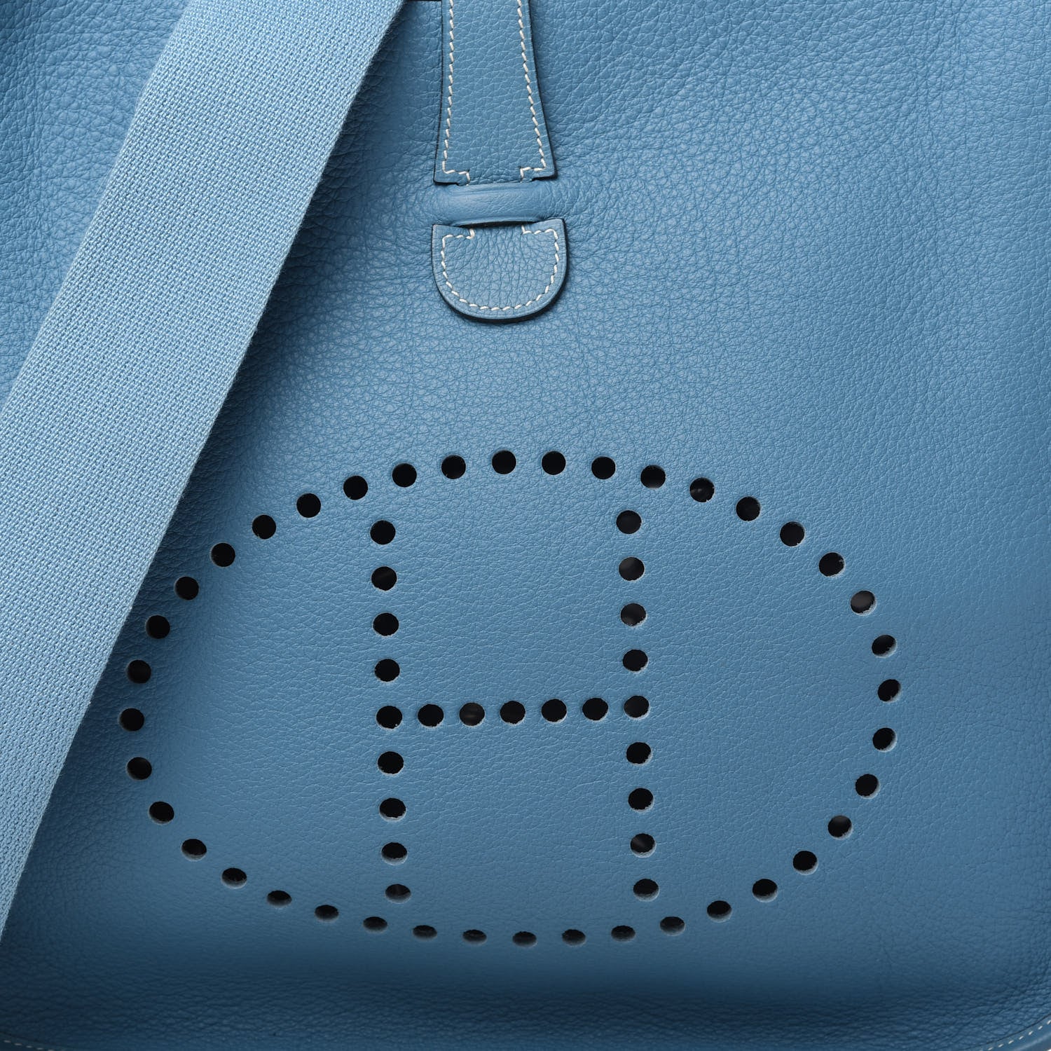 Hermes Taurillon Clemence Evelyne II GM Blue Jean 9 of 9