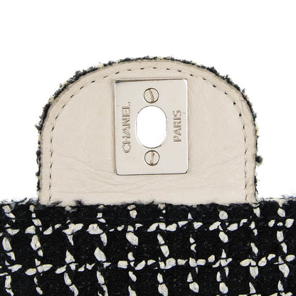 Chanel Tweed Medium Single Flap Black White 6 of 8
