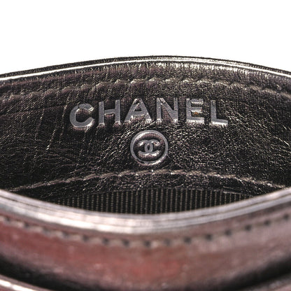 Chanel Metallic Aged Calfskin Quilted Reissue Card Holder Silver 9 of 10