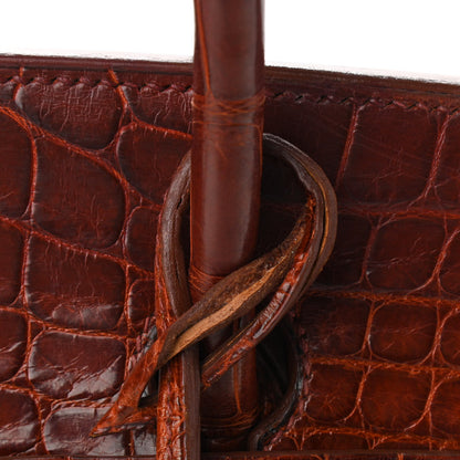 Hermes Shiny Alligator Birkin 35 Miel 14 of 14