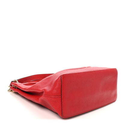 Gucci Pebbled Calfskin Large Soho Hobo Tabasco Red 4 of 10