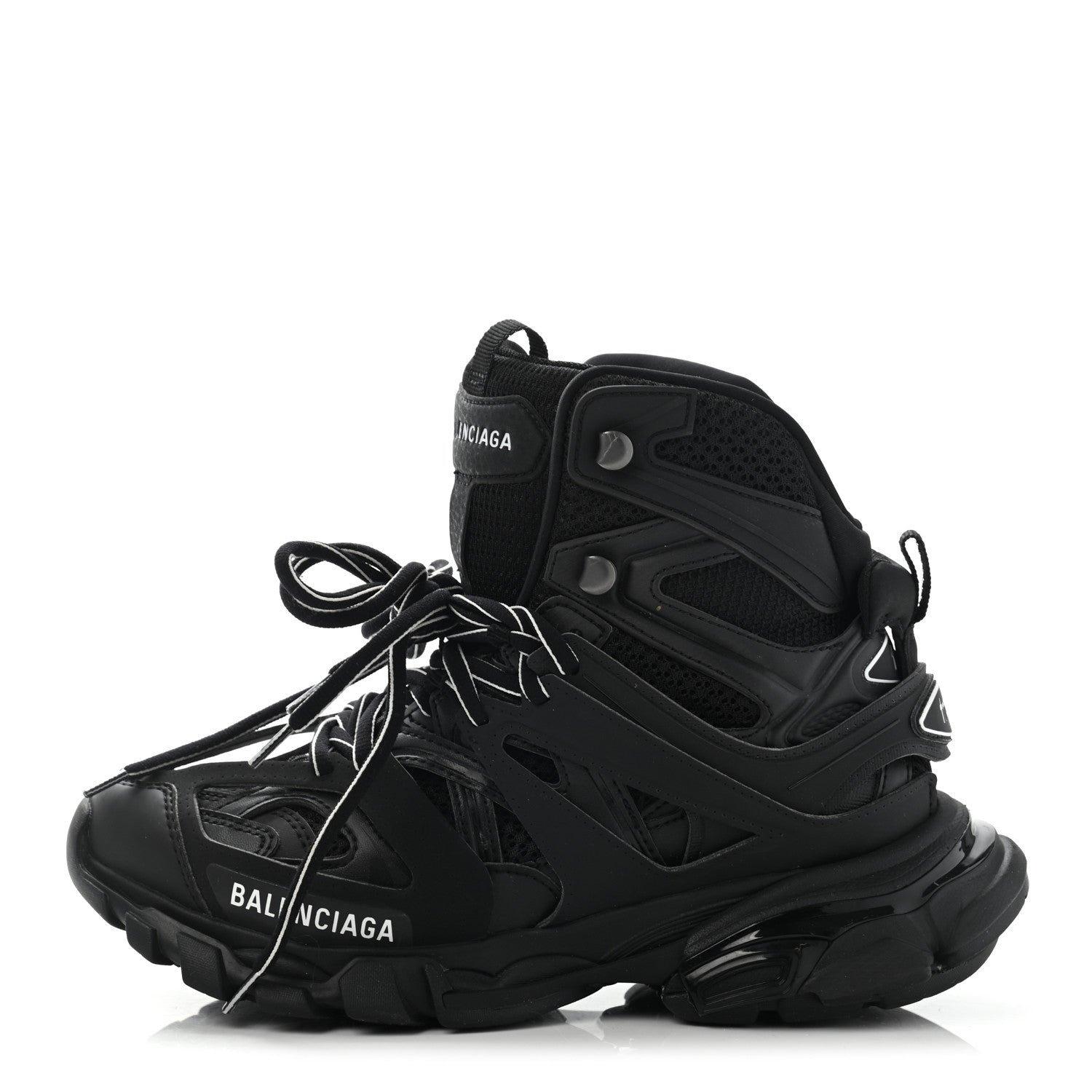 Balenciaga Mesh Nylon Womens Track Hike Sneakers 36 Black 1 of 14
