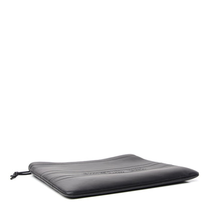 Christian Dior Calfskin Embossed Logo Zip Clutch Black 4 of 7