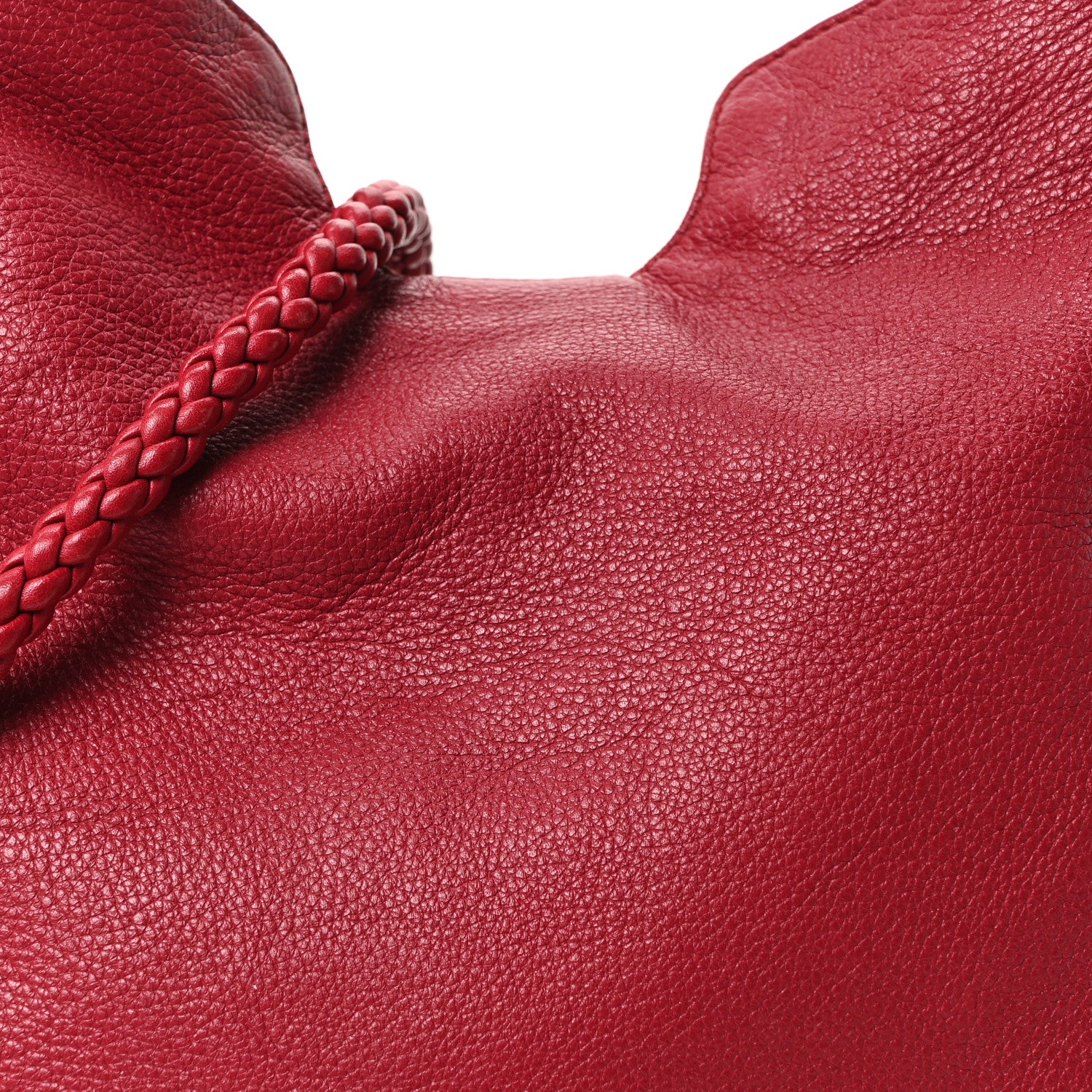 Gucci Pebbled Calfskin Medium G Wave Shoulder Bag Red 16 of 21