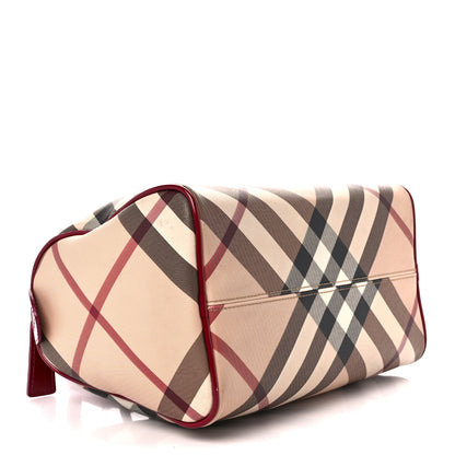 Burberry Patent Nova Check Chester Bowling Bag Raspberry Sorbet 4 of 12