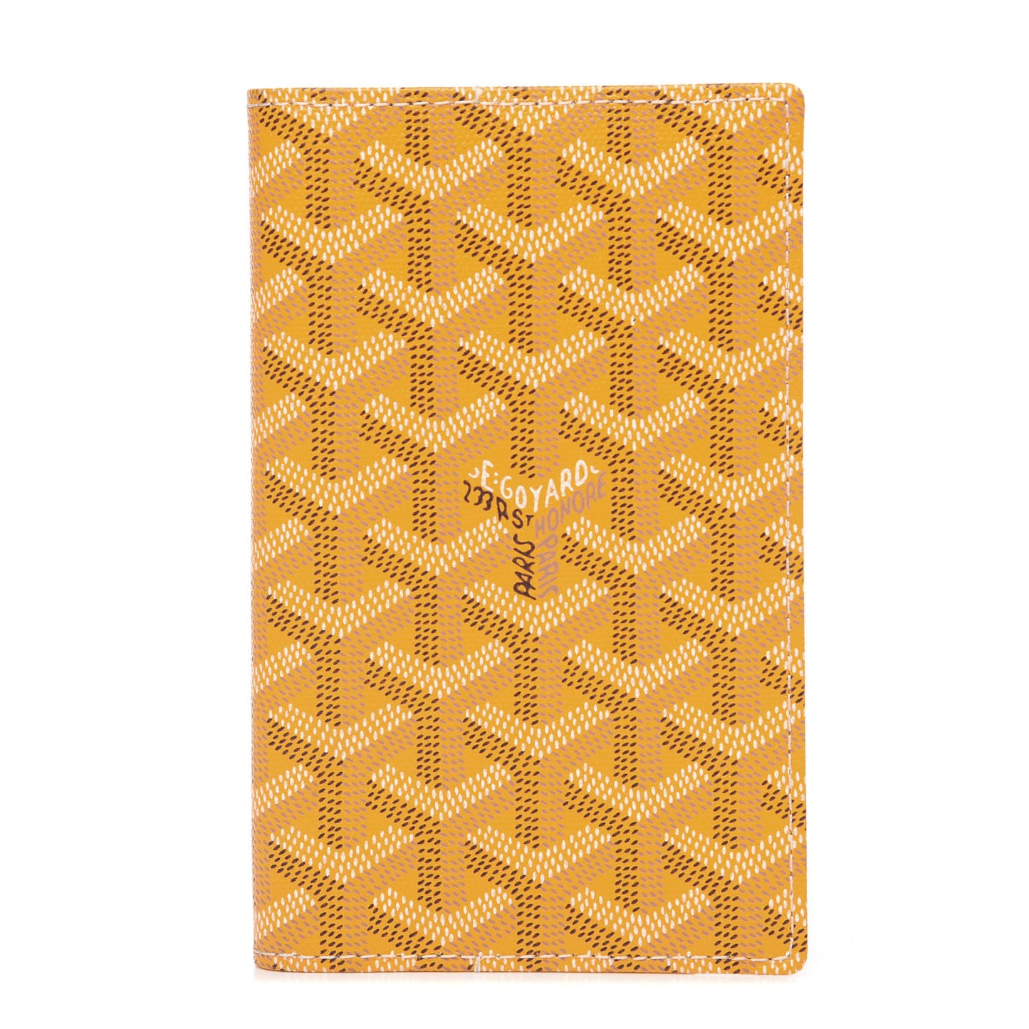 Goyardine Passport Holder Yellow
