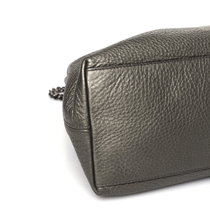 Gucci Metallic Pebbled Calfskin Medium Soho Chain Shoulder Bag Sasso 8 of 9