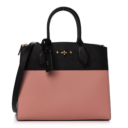 Louis Vuitton Calfskin City Steamer MM Magnolia Black 1 of 11