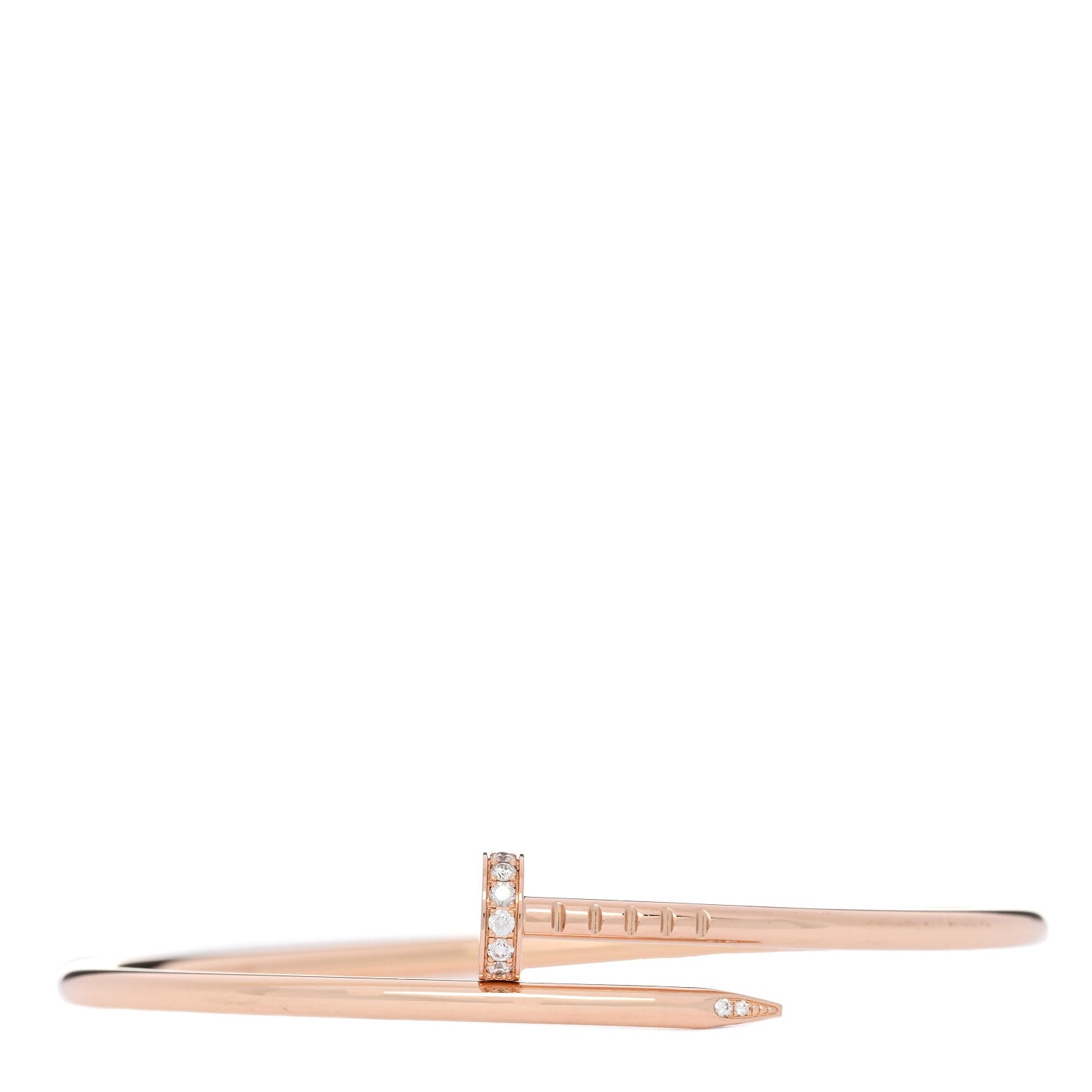 Cartier 18K Pink Gold Diamond Small Juste Un Clou Bracelet 16 1 of 4