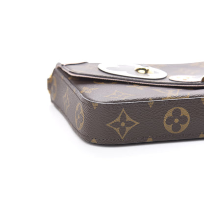 Louis Vuitton Monogram Valentine Dog Pochette Felicie Chain Wallet 8 of 12