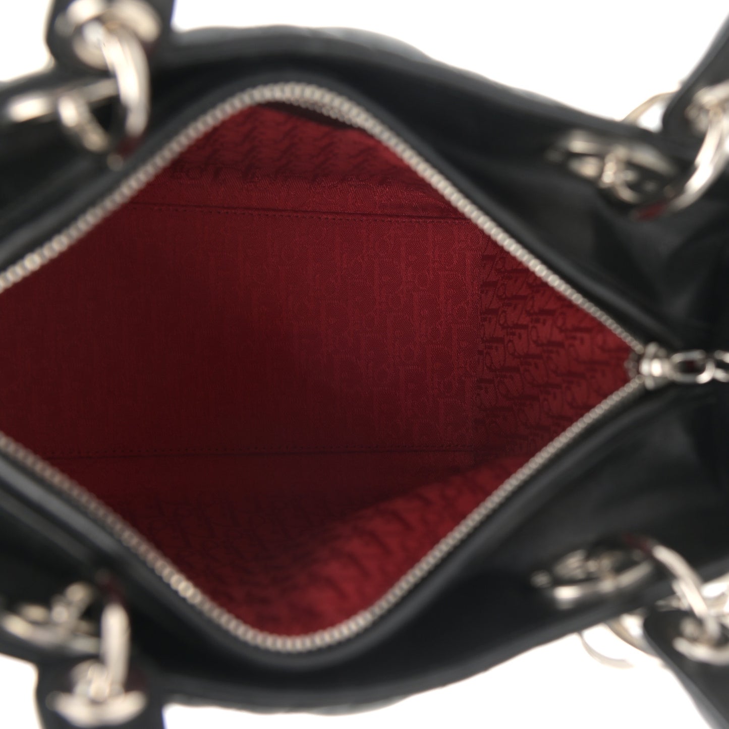 Lambskin Cannage Medium Lady Dior Black