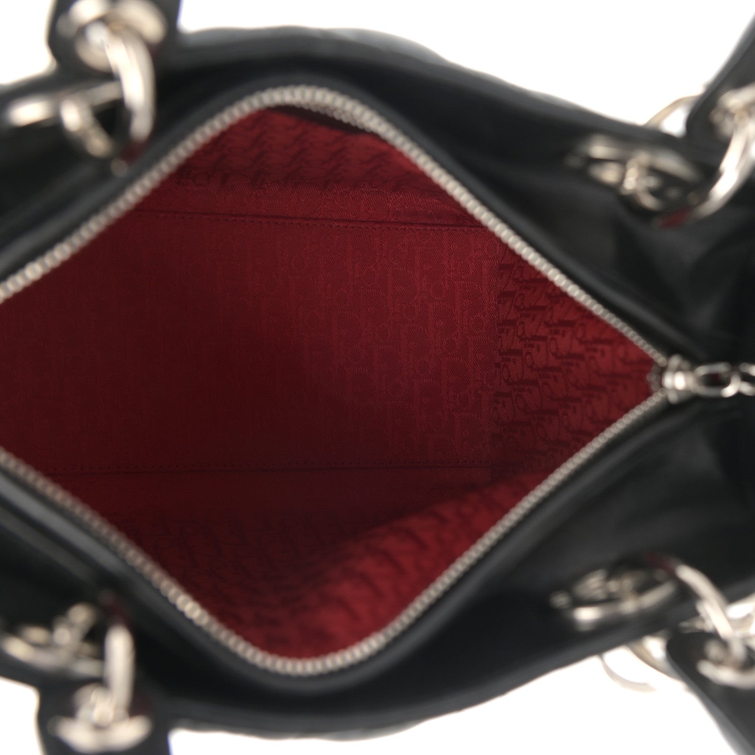 Christian Dior Lambskin Cannage Medium Lady Dior Black 4 of 11