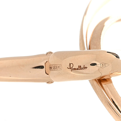 Pomellato 18K Rose Gold Oval Hoop Drop Earrings 4 of 4