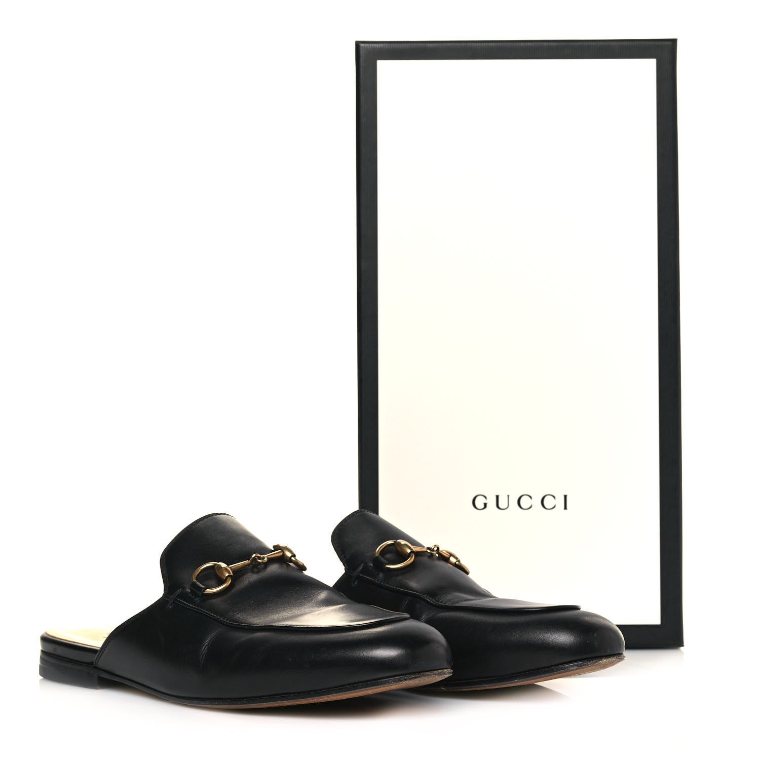 Gucci Calfskin Womens Princetown Slippers 37 Black 9 of 9
