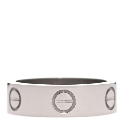 Cartier 18K White Gold 5.5mm LOVE Ring 51 5.75 3 of 4
