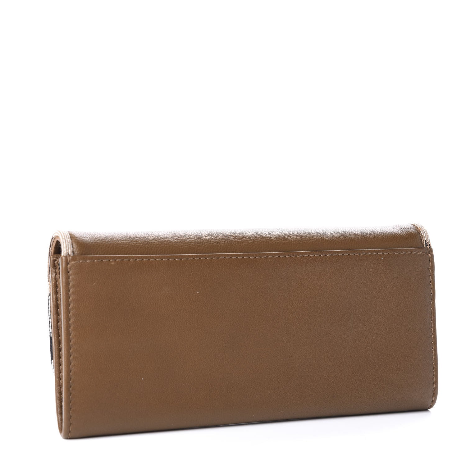 Burberry Grainy Calfskin Nova Check Tri-Fold Wallet Tan 3 of 10