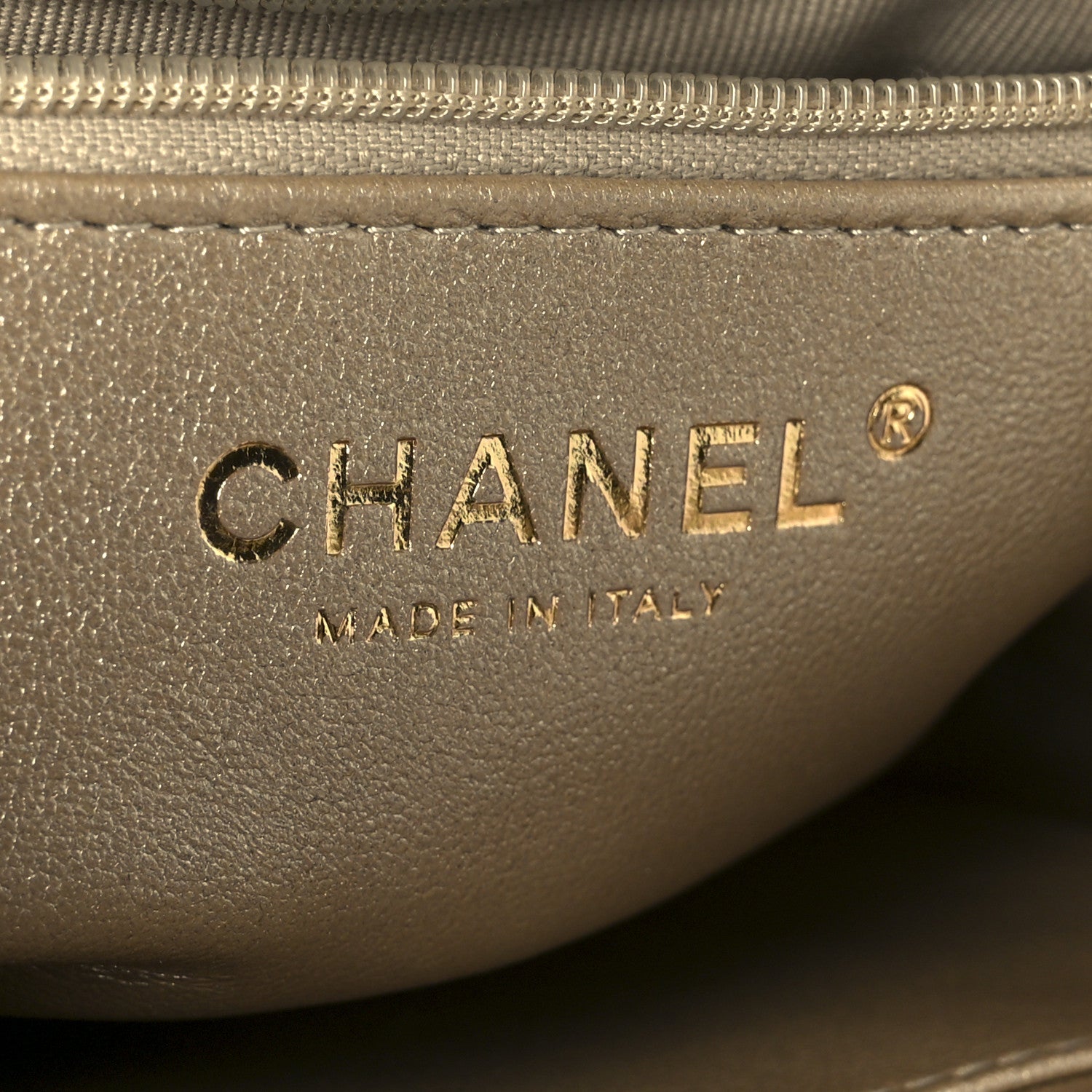 Chanel Metallic Shiny Aged Calfskin Quilted Nano Kelly Shopper