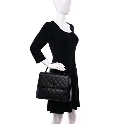 Chanel Caviar Quilted Jumbo Kelly Flap Black 2 of 13
