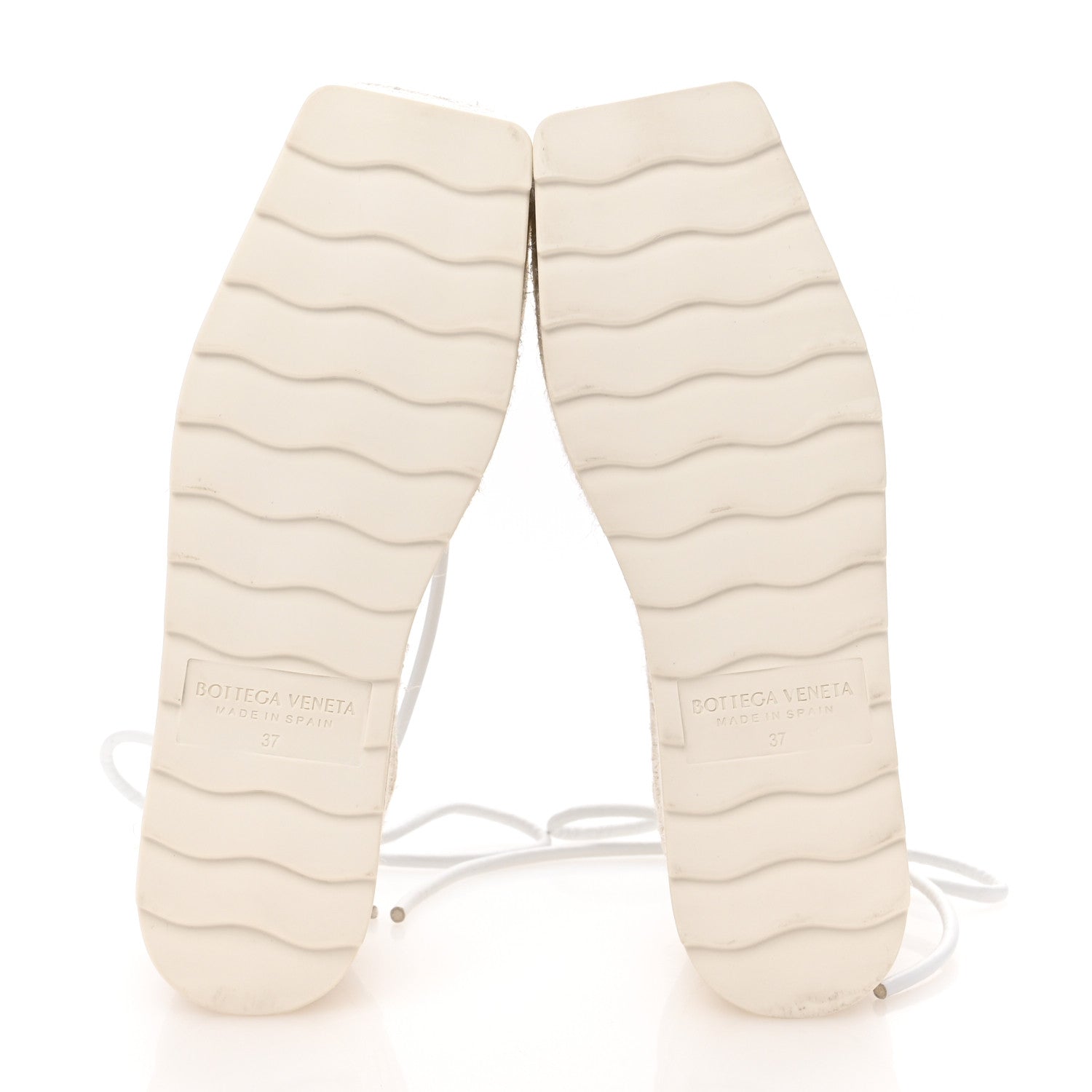 Bottega Veneta Mesh Lambskin Sporty Web Stretch Ankle Tie Espadrilles 37 Optic White 6 of 9