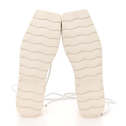 Bottega Veneta Mesh Lambskin Sporty Web Stretch Ankle Tie Espadrilles 37 Optic White 6 of 9