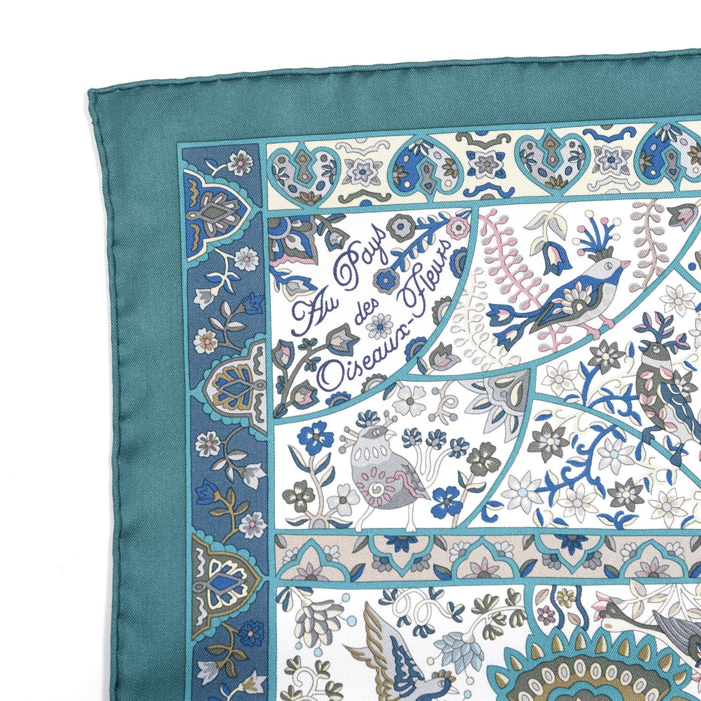 Silk Au Pays Des Oiseaux Fleurs Scarf 90
