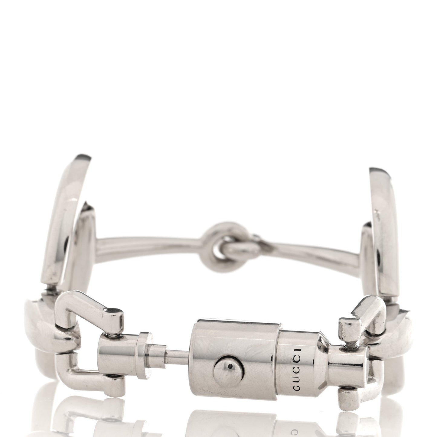 Metal Horsebit Bracelet 17 Silver