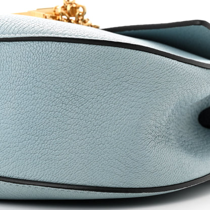 Chloe Grained Lambskin Drew Shoulder Bag Fresh Blue 10 of 10