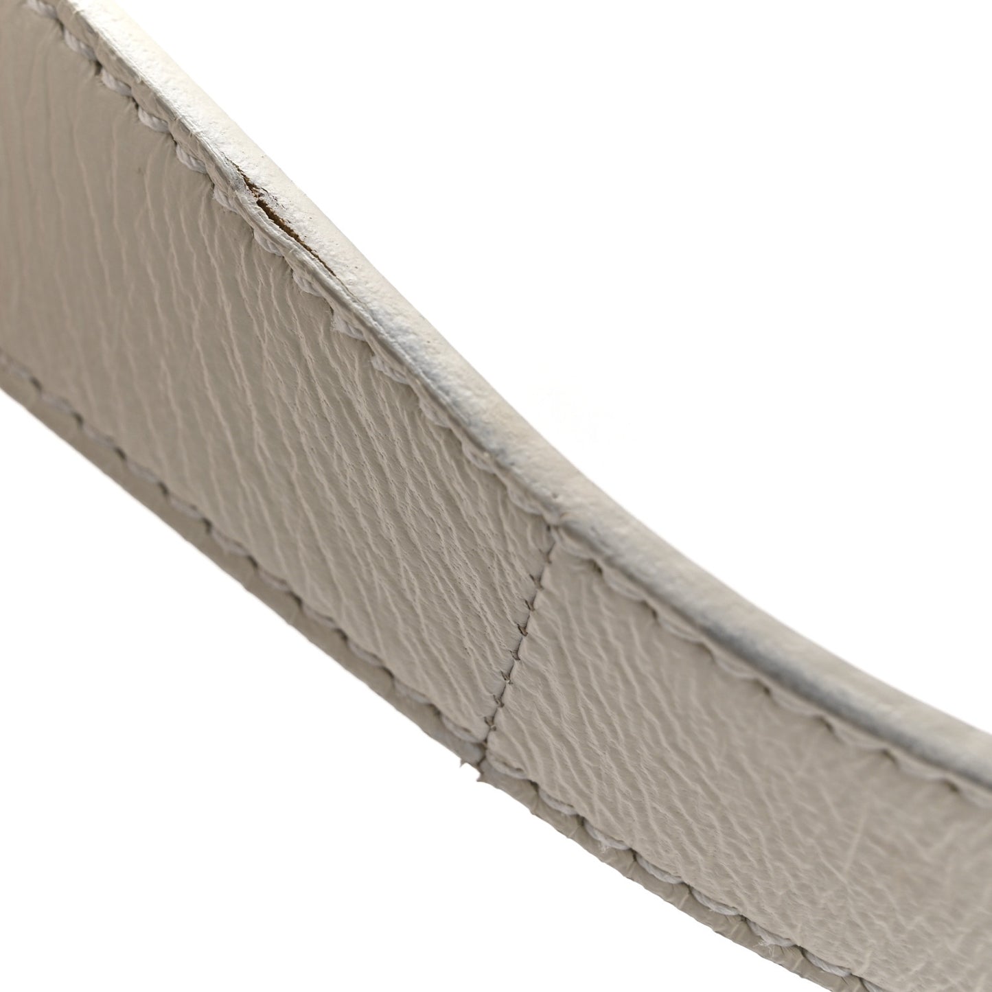 Calfskin Enamel  FF Belt 85 34  White