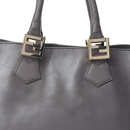 Fendi Vitello Acqua Large Twins Tote Grigio Scuro 16 of 16