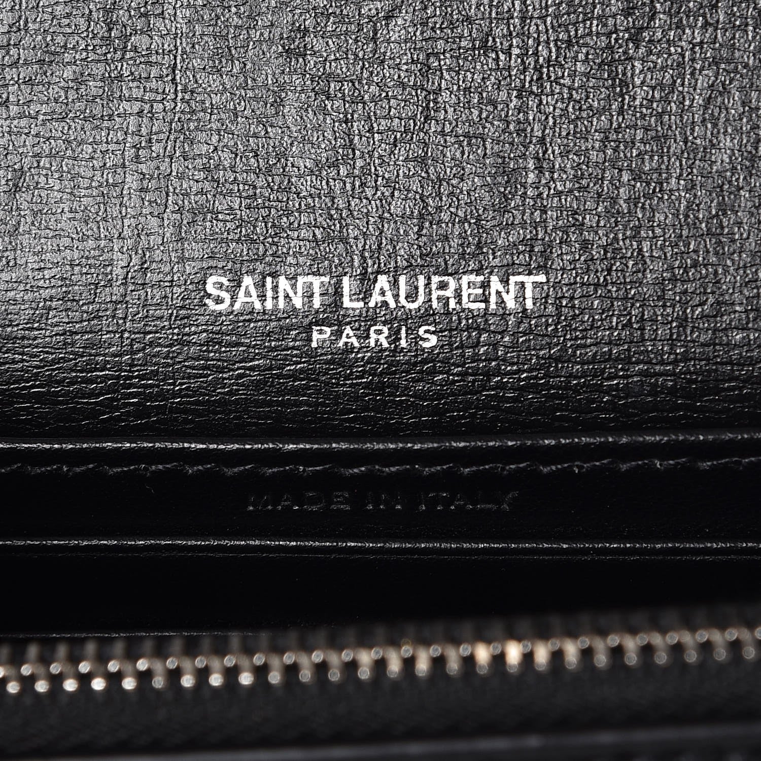 Saint Laurent Calfskin Monogram Sunset Chain Wallet Black 6 of 9
