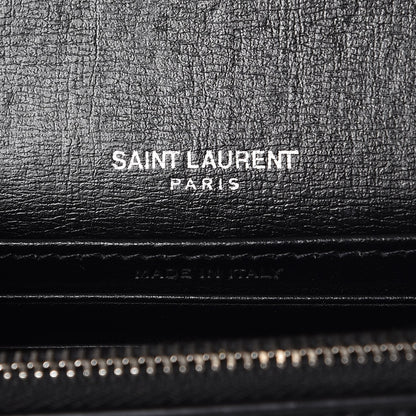 Saint Laurent Calfskin Monogram Sunset Chain Wallet Black 6 of 9